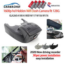 Nova plug and play carro dvr wi fi gravador de vídeo câmera traço cam para mercedes benz gla gla260 a180 a180d w117 w156 w176 hd 1600p 2024 - compre barato