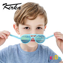 Гибкие поляризованные детские солнцезащитные очки, детские синие солнцезащитные очки для От 7 до 12 лет, очки для маленьких мальчиков TR90 UV400, детские очки 2024 - купить недорого