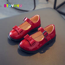 Patent Leather Shoes for Girls Children School Dress Shoes Spring and Autumn New Soft-soled Red Black Girls Shoes Kids Flats 2024 - buy cheap