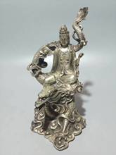 Collection Tibet Silver Handmade Carved Guanyin Kwan-yin Bodhisattva Riding Dragon Buddha Statue Home Decoration 2024 - buy cheap