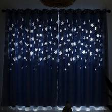 Multicolorido oco floco de neve tule cortina da janela cortina bloco luz cortinas sala estar decoração casa hotel cortinas sheer 2024 - compre barato