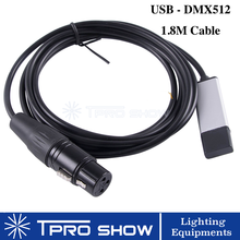 Mini cabo adaptador para iluminação de palco, cabo adaptador com interface usb dmx, 1m/1.8m para controle de intensidade de sinal, para pc dmx512 2024 - compre barato