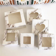Caja de regalo hecha a mano de PVC transparente, 24 piezas, estilo Mármol, embalaje Kraft 2024 - compra barato
