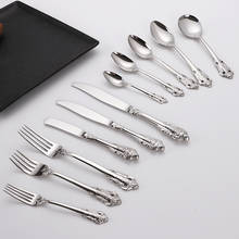 Spklifey Dinnerware Set Gold Spoon Cutlery Stainless Steel Black Cutlery Set Gold Fork Spoon Tableware Wedding Silverware Set 2024 - buy cheap
