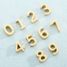 Number Charms Tone 0~9 Arabic Numerals Pendants Jewelry Making DIY Stainless Steel Charms Handmade Craft Finding Access 2024 - buy cheap