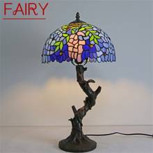 FAIRY Tiffany Table Lamp Modern  Creative Decorative Pattern Figure LED Light For Home Bedroom 2024 - buy cheap