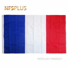 Bandeira francesa de poliéster, 90x150cm, estampada com 2 travas de latão, para pendurar, bandeiras nacionais e faixas 2024 - compre barato