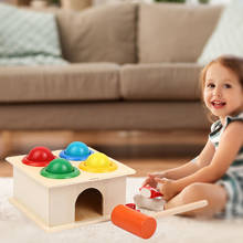 Montessori Children Wooden Hammering Toy Pounding Toddler Boy Presents 2024 - buy cheap
