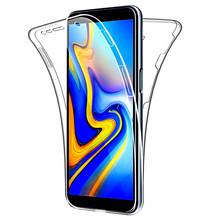 360 градусов полный корпус чехол для Samsung Galaxy S8 S9 плюс A6 A8 J4 J6 A7 2018 J2 s7 s6 edge Plus Note 8, 9, 4, 5, 10, мягкий прозрачный чехол из ТПУ 2024 - купить недорого