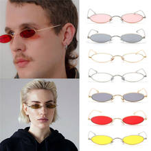 Armação de metal oval óculos de condução óculos de proteção vintage pequeno steampunk óculos de sol 2024 - compre barato