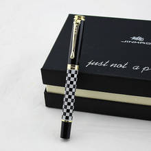 Jinhao-tablero de ajedrez en blanco y negro, pluma para regalo de negocios, bolígrafo para regalo, papelería de lujo para escuela y oficina, recarga de bolígrafo, novedad, 500 2024 - compra barato