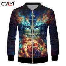 CJLM Mens zipper jacket 3D Printing owl Tracksuits Pullovers Quality Casual Loose Sweatshirt Long Sleeve Tops 2024 - buy cheap