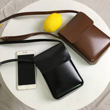 Bolso de hombro largo para teléfono móvil, Mini bandolera de cuero duro, Color sólido, a la moda, novedad de 2021 2024 - compra barato