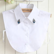 Linbaiway Women Shirt Fake Collar Summer Dress Detachable Collar False Collar Lapel Half Shirt Vest Blouse Top Clothes 2024 - buy cheap