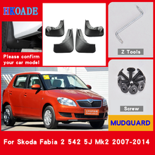 Para-lamas para carros skoda fabia 2 542 5j mk2 2014-2019, proteção contra respingo para-lamas 2024 - compre barato