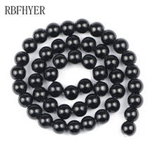 Polish Black natural stone King Kong beads Round Spacer loose bead for Jewelry Beaded Bracelet Making DIY Accessories 4-12mm 15" 2024 - buy cheap