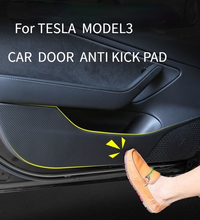 Almohadilla antipatadas Invisible para puerta de coche Tesla modelo 3, pegatinas protectoras de fibra de carbono, película de borde lateral, 2017-2020 2024 - compra barato