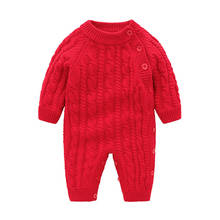 Newborn Winter Christmas Baby Clothes Thick Fleece Warm Knitted Baby Romper Infant Girl Boy Romper Cotton Toddler Jumpsuit 0-2Y 2024 - buy cheap