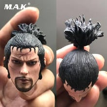 Cabeza masculina esculpida a escala 1/6, modelo de cabeza tallada de samurái japonés Miyamoto Musashi, accesorio para cuerpo de figura de acción de 12 pulgadas 2024 - compra barato