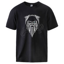 Odin Vikings Son Of Odin, мужская верхняя футболка, летняя хлопковая футболка с коротким рукавом, 2020, летняя и весенняя Мужская брендовая уличная футболка в стиле хип-хоп 2024 - купить недорого