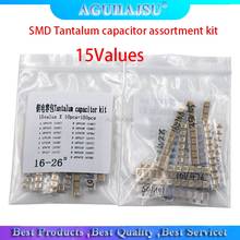 15Values SMD Tantalum capacitor assortment kit 1uf-220uf A/B Case Tantalum capacitor set 1UF 2.2UF 4.7UF 10UF 47UF capacitors 2024 - buy cheap
