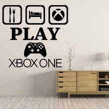 Gamer Xbox wall decal Eat Sleep Game Controller video game wall decals Customized For Kids Bedroom Vinyl Wall Art Decals 2024 - buy cheap