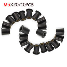 20/10 Pack M5 Rubber Well Nuts Blind Fastener Windscreen Windshield Fairing Cowl Fastener Accessories for Motorcycle boat kayak 2024 - buy cheap