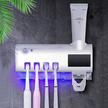 Solar Energy UV Sanitizer Toothbrush Disinfectant No need to Charge Toothpaste Dispenser Holder Brush Cleaning Storage Bathroom 2024 - buy cheap