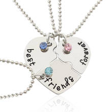 3Pcs/Set Letters Best Friends Forever Friendship Necklace Undertale Colors Rhinestone BFF Friendships Chokers 2021 Gifts  2024 - buy cheap