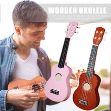 Детское укулеле из липы, 21 дюйм, 4-струнный музыкальный инструмент, гавайская гитара, легкие портативные музыкальные элементы 2024 - купить недорого