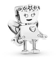 Genuine 925 Sterling Silver Bead Floral Bella Bot Charm Beads Fit Women Pandora Bracelet & Necklace Diy Jewelry 2024 - buy cheap