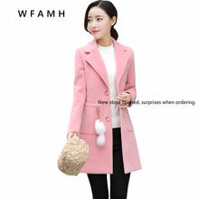 Can't Afford To Lose Ball Without Fading Large Size Medium Long Woolen Coat Female 2021 Winter Korean Version Slim Tide 2024 - buy cheap