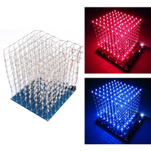 3d led light cube 8x8x8 light new items PCB Board novelty news Blue Squared DIY Kit 3mm Dropshipping 2018 drop ship 2024 - buy cheap