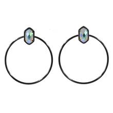 2020 Winter Retro Fashion New Style Big Circle Inlay Oval AB Dichroic Crystal Stud Dangle Earrings For Women Jewelry Wholesale 2024 - buy cheap