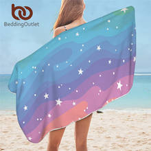 BeddingOutlet Rainbow Bathroom Towels Colorful Beach Towel Purple Green Microfiber Bath Towel For Adults Comfortable Star Toalla 2024 - buy cheap