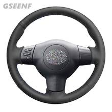 Hand-stitched Black Leather Car Steering Wheel Cover for Toyota  RAV4 (US) 2005 Caldina 2002-2007 Corolla 2004-2006 2024 - buy cheap