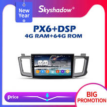 PX6 DSP IPS Android 9,0 4 Гб + 64 ГБ Автомобильный dvd-плеер Wifi Bluetooth 5,0 RDS радио GPS карта для Toyota RAV4 RAV 4 2012 2013 2014 2015 2024 - купить недорого