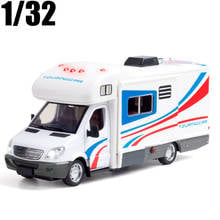 1:32 Travel Luxury Saloon Car Model Journey Car Long Vacation Metal Toy Trailer Caravan Metal Diecast Kid's Toys Gifts 2024 - buy cheap