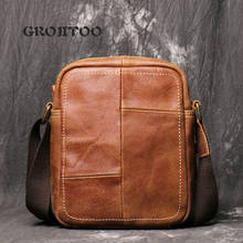 GROJITOO-Bolso de piel nobuk para hombre, bandolera de piel auténtica, informal, a la moda, para iPad 2024 - compra barato