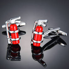 Fire Extinguisher Style Copper Red Cufflinks for Men Jewelry Fench Shirt Cuff Buttons Male Suit Wedding Gift 2024 - buy cheap