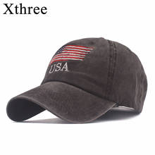 Xtrês boné de beisebol dos eua, chapéu de algodão com aba bordado, chapéu casual para mulheres e homens 2024 - compre barato