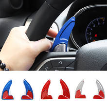 Bawa 2 pçs volante shifter paddle guarnição capa para jeep grand cherokee 2014-2019 mais novo prata vermelho azul 2024 - compre barato