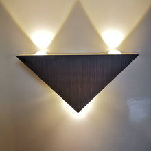 Luminária de parede de led alumínio, 3w, iluminação para decoração de casa, triangular, para o quarto, lâmpada de cabeceira, ac110v, 220v 2024 - compre barato
