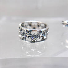 Liemjee модное ювелирное изделие S925 серебряные Ретро полые небо, полное кольцо с дизайном «звёзды» для женщин и мужчин Особенности Namour Шарм подарок на все сезоны 2024 - купить недорого
