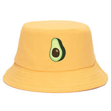Avocado Funny Print Bucket Hat Women Unisex Fashion Men Panama Caps Outdoor Travel Fishing Cap Cotton Sunscreen Fisherman Hats 2024 - buy cheap
