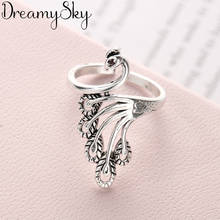 Personality Vintage Peacock Rings For Women Charm Engagement Rings Men Retro Knuckle Finger Jewelry 2024 - buy cheap
