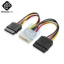 Adaptador de Cable Dual para discoteca, accesorio de 4 pines, IDE Molex a 2 Serial ATA, SATA Y, divisor, nuevo 2024 - compra barato