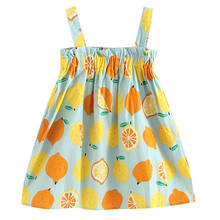 2020 New Summer Girl Dress Toddler Infant Baby Girls Lemon Print Sleeveless Strap Princess Dresses Outfits Girl Casual Clothes 2024 - buy cheap