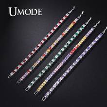 UMODE Muti Colors Tennis Bracelets & Bangles Cubic Zirconia Wedding Bracelets Women Accessories Wholesale Jewelry Lots UB0178AX 2024 - buy cheap