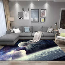 Alfombra de franela suave con estampado 3D de estrellas espaciales, tapete de decoración para sala de estar, dormitorio, salón, mesa de té 2024 - compra barato